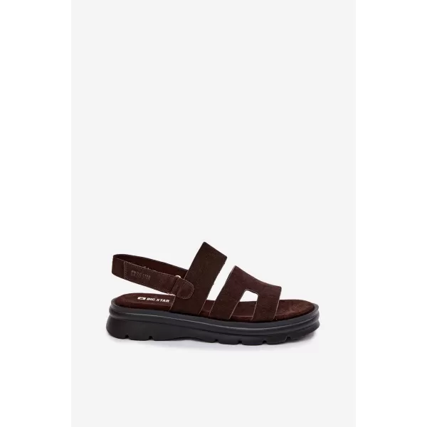  Dámske sandále BIG STAR SHOES TT274483 BROWN/BEIGE 