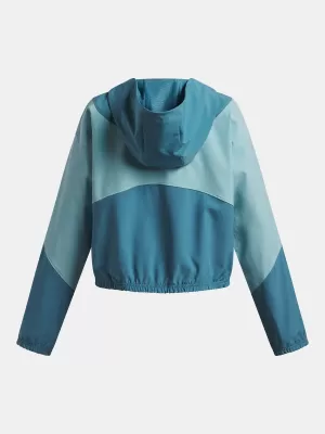 Dievčenská bunda UNDER ARMOUR UA RIVAL WOVEN HD JACKET 6004181-466 MODRÁ
