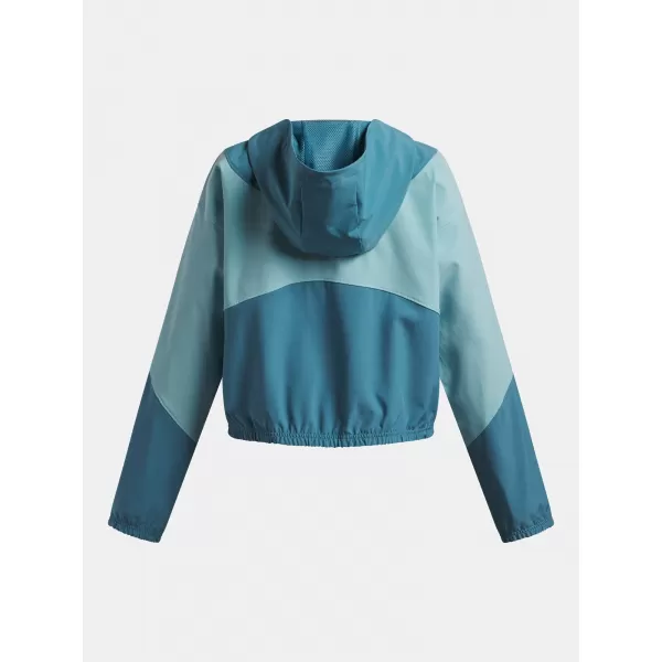 Dievčenská bunda UNDER ARMOUR UA RIVAL WOVEN HD JACKET 6004181-466 MODRÁ 