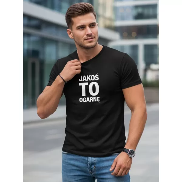  Pánske tričko DSTREET NX0116R-BK ČIERNA 