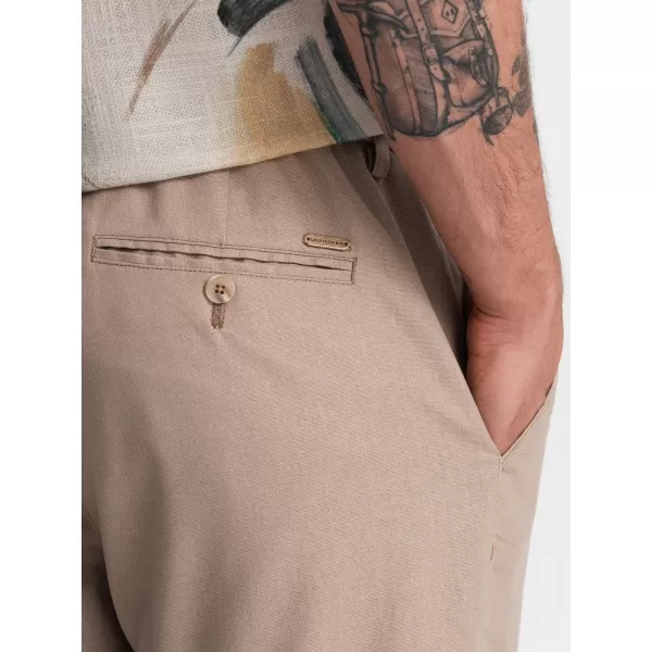  Pánske chino nohavice OMBRE P1522 BEIGE 