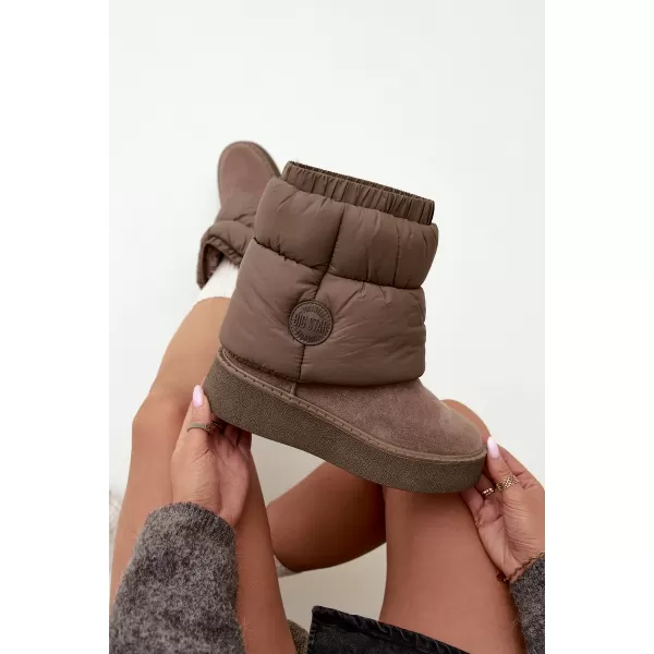  Dámske snehule BIG STAR SHOES UU274732 DARK BEIGE 