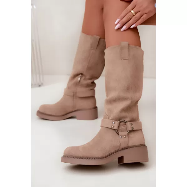  Dámske čižmy BOTO LQ-163 KHAKI 