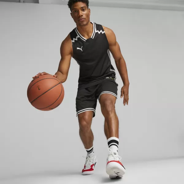  Pánske kraťasy PUMA HOOPS TEAM GAME SHORT 676629-01 PUMA BLACK 