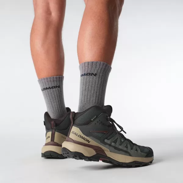  Pánske topánky SALOMON X ULTRA 360 MID GORE-TEX L47743300 PHANTOM/DESERT TAN/RUM ROZINKA 