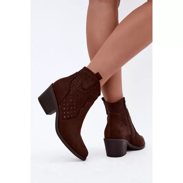  Dámske topánky S.BARSKI HY62-8149 CHOCOLATE 