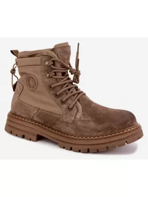 Pánske členkové topánky BIG STAR SHOES UU174253 BEIGE
