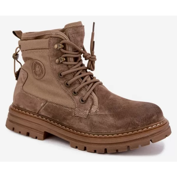  Pánske členkové topánky BIG STAR SHOES UU174253 BEIGE 