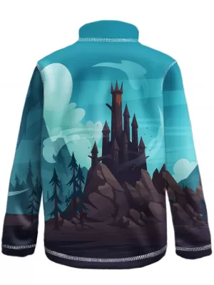 Detská fleecová mikina WAMU DRAGON FANTASY MODRÁ