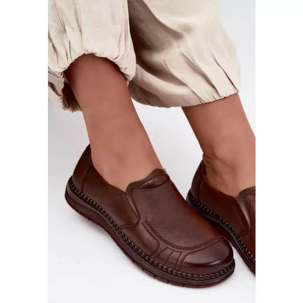  Dámske poltopánky VINCEZA 107241 BROWN 