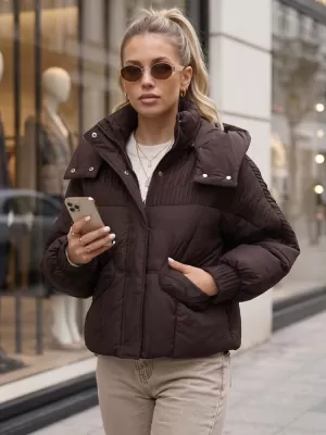 Dámska bunda DSTREET TY6039 HNEDÁ