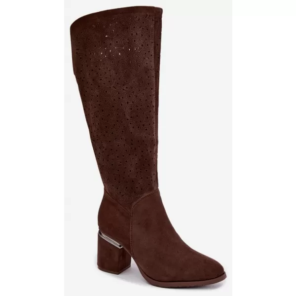  Dámske čižmy S.BARSKI HY62-8122 BROWN 