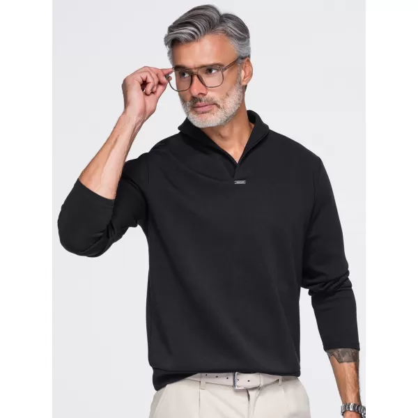  Pánska mikina OMBRE OM-SSNZ-0262 BLACK 