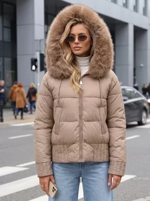 Dámska bunda DSTREET TY5830 KHAKI