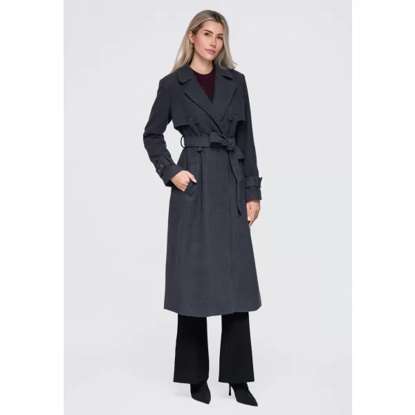  Dámsky kabát OMBRE OW-CT-E0005 DARK GREY 