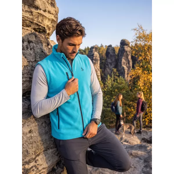 Pánska fleece vesta ALTISPORT ALM002525 TYRKYSOVÁ 