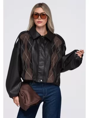Dámska bunda OMBRE OW-JT-E0004 BROWN