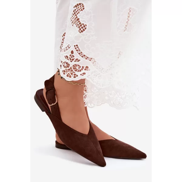  Dámske baleríny BOTO 9755 BROWN 