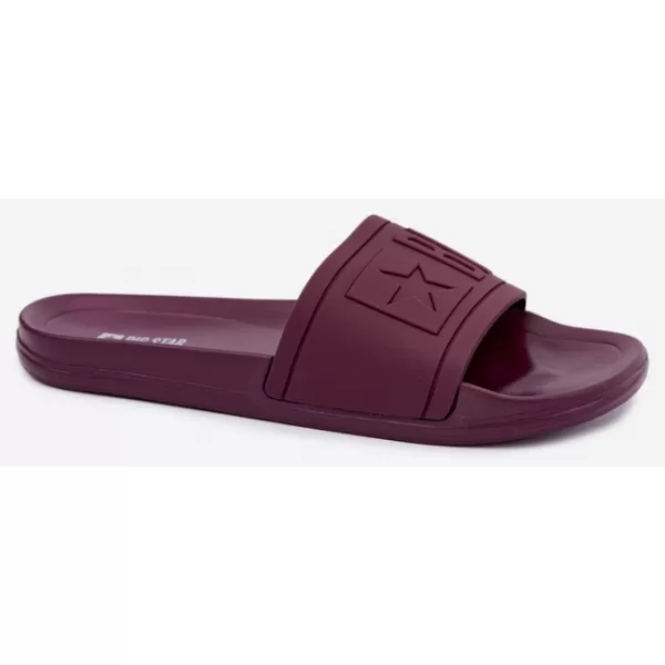  Dámske šľapky BIG STAR SHOES UU274070 VÍNOVÁ 