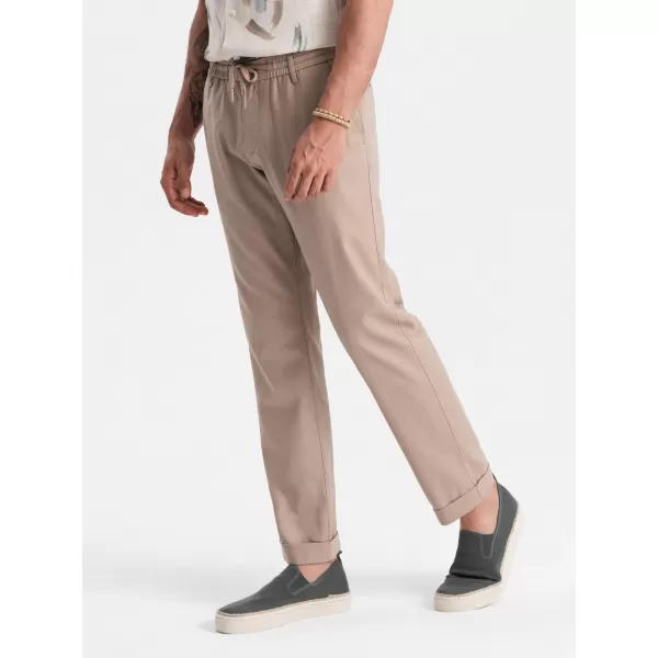  Pánske chino nohavice OMBRE P1522 BEIGE 