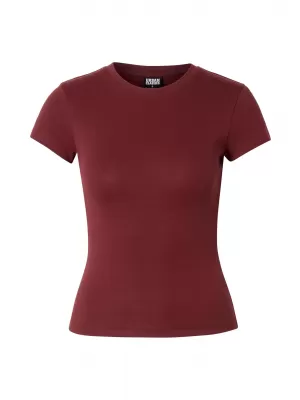 Dámske tričko URBAN CLASSICS TB8569-22408 DARK BRICK RED