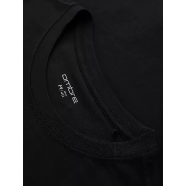  Pánske tričko OMBRE OM-TSPT-0257 BLACK 