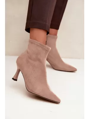 Dámske členkové topánky BOTO 7107 BEIGE