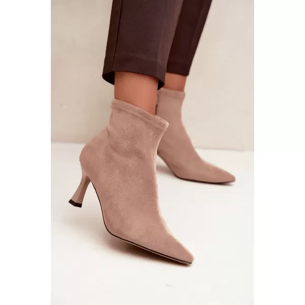  Dámske členkové topánky BOTO 7107 BEIGE 