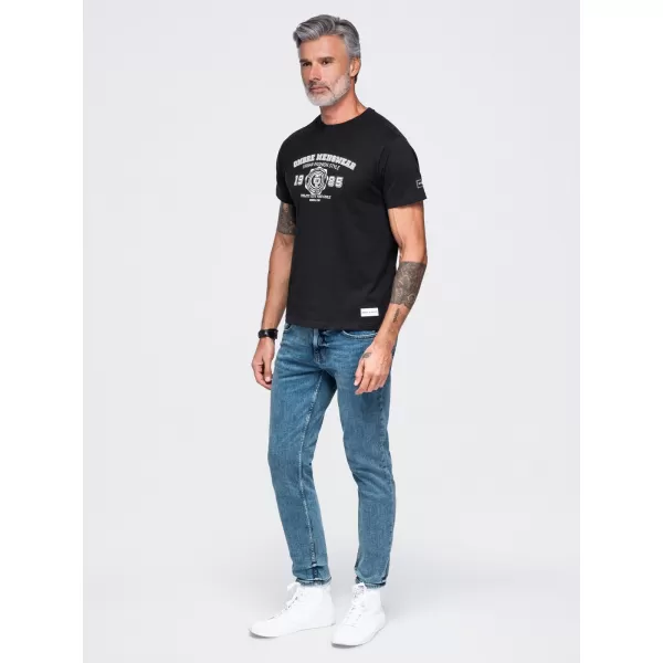 Pánske tričko OMBRE OM-TSPT-0297 BLACK 