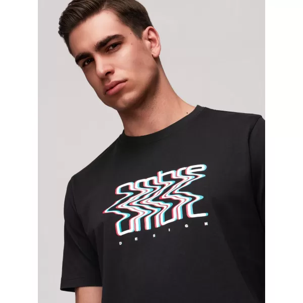  Pánske tričko OMBRE OM-TSPT-0286 BLACK 