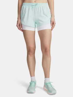 Dámske kraťasy UNDER ARMOUR UA VELOCITI PRO 4IN 2N1 SHORT 6009610-703 ZELENÁ