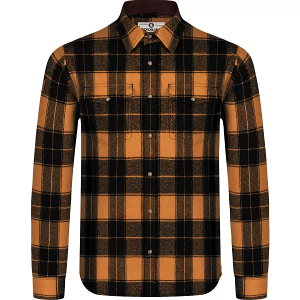  Pánska flanelová košeľa NORDBLANC FEN NBSSM8369 HNEDÁ 