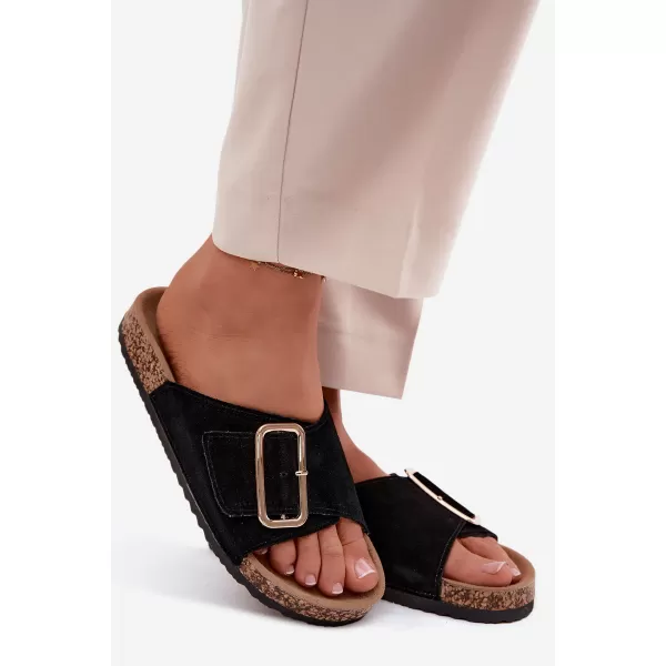  Dámske šľapky BOTO 26SD21-100 BLACK 