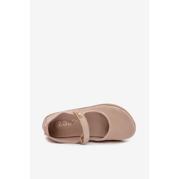  Dámske baleríny ZAZOO 10206 BEIGE 