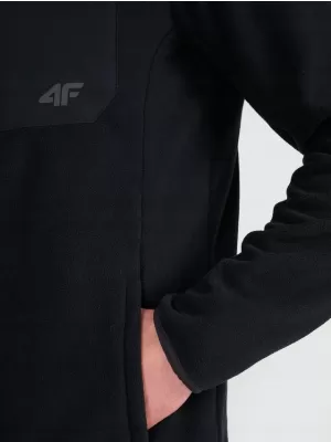 Pánska fleece mikina 4F WAW25TFLEM417 DEEP BLACK