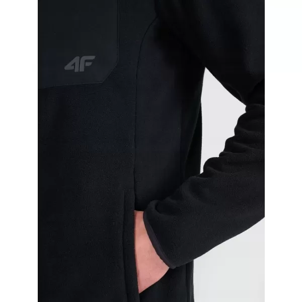  Pánska fleece mikina 4F WAW25TFLEM417 DEEP BLACK 