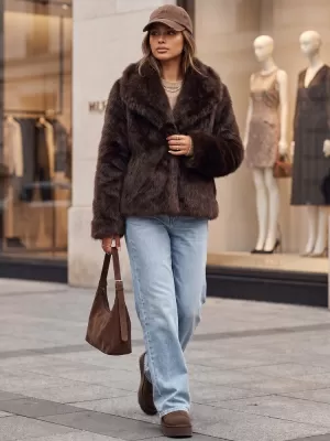 Dámska bunda DSTREET TY5906 HNEDÁ