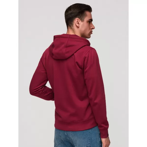  Pánska mikina OMBRE OM-SSZP-0256 RED 