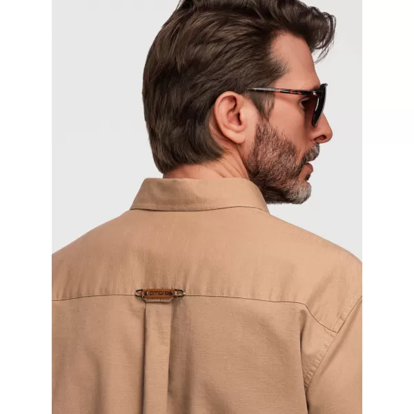  Pánska košeľa OMBRE N-OM-SHCS-0134 LIGHT BROWN 