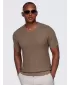 Pánske tričko OMBRE OM-TSCT-0303 LIGHT BROWN