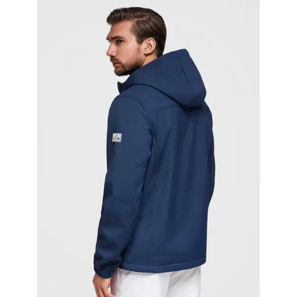  Pánska softshellová bunda OMBRE OM-JANP-0292 NAVY BLUE 