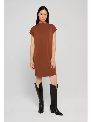 Dámske šaty URBAN CLASSICS TB2598 CINNAMON BROWN