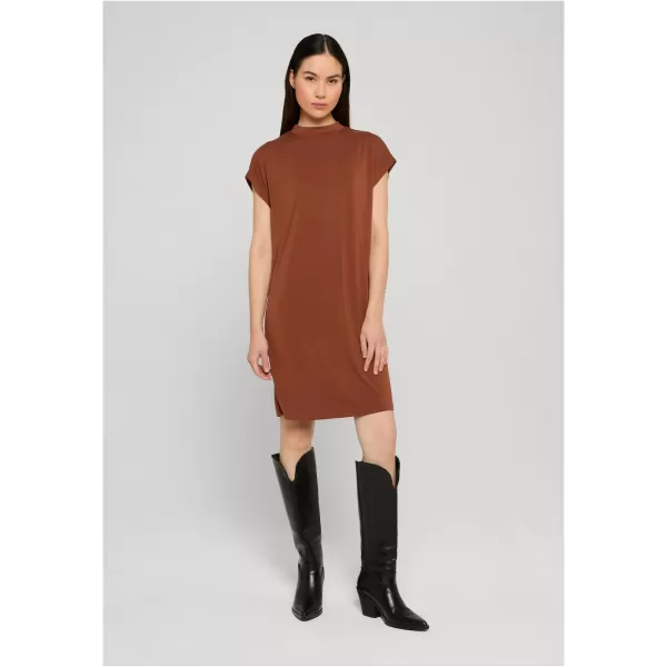  Dámske šaty URBAN CLASSICS TB2598 CINNAMON BROWN 
