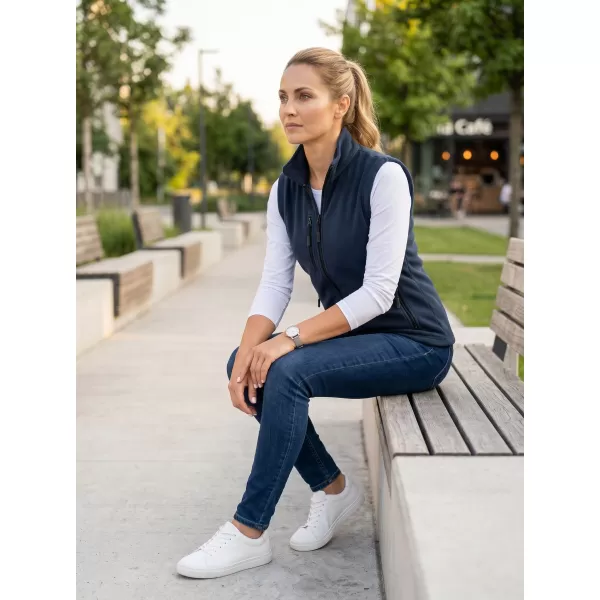  Dámska fleece vesta MALFINI EXIT W-525 NÁMORNÁ MODRÁ 