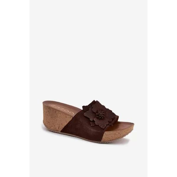  Dámske šľapky ZAZOO 40312 CHOCOLATE 