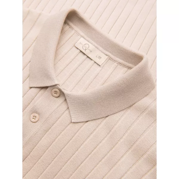  Pánske tričko s golierom OMBRE OM-POSS-0169 BEIGE 