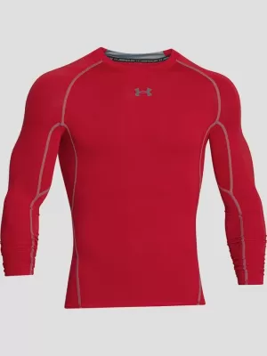 Pánske kompresné tričko UNDER ARMOUR HG LS 1257471-600 ČERVENÁ