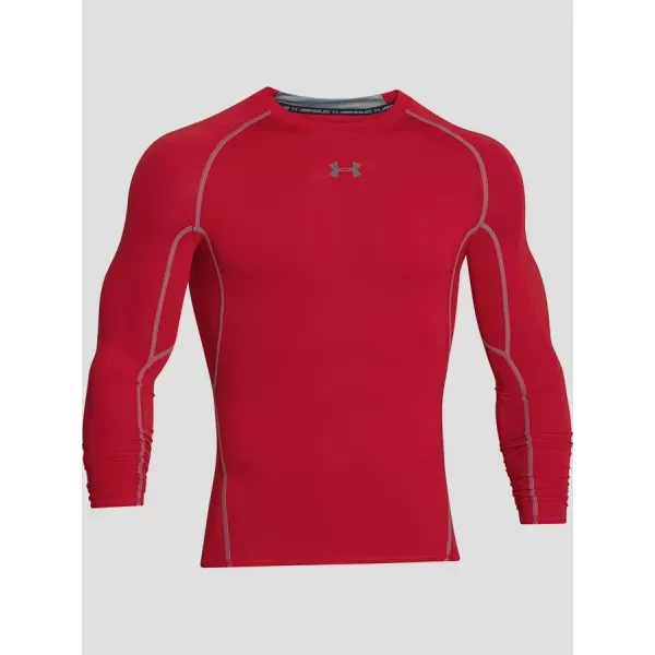  Pánske kompresné tričko UNDER ARMOUR HG LS 1257471-600 ČERVENÁ 