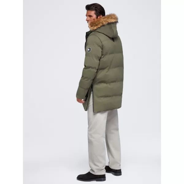  Pánska parka OMBRE OM-JALJ-0310 DARK OLIVE 
