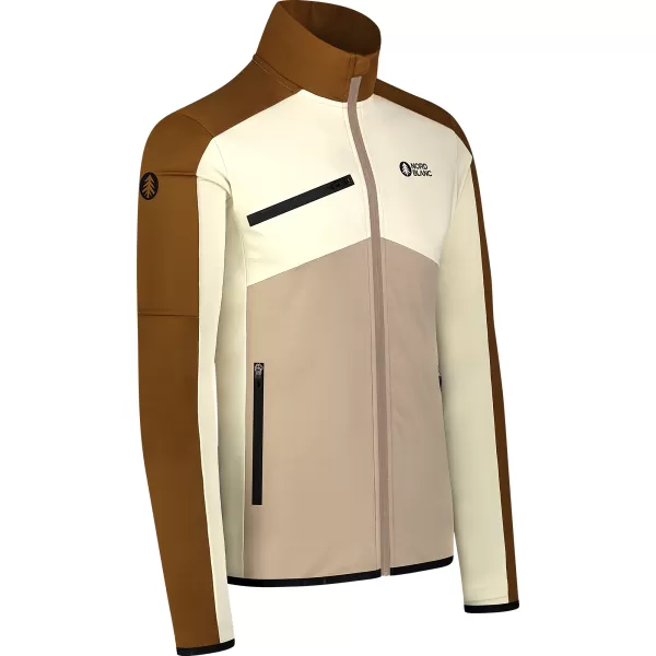  Pánska powerfleece mikina NORDBLANC CUSP NBSFM8334 HNEDÁ 